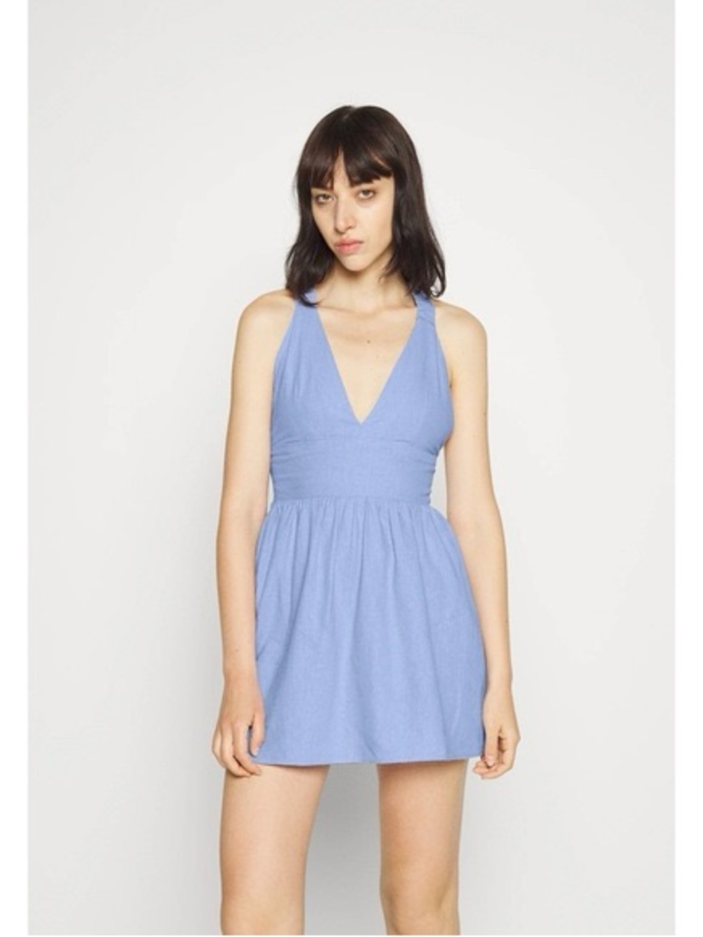 Abercrombie & Fitch Light Blue Halter Romper Size XS P Bridal Coastal Summer
